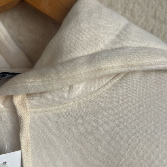 J Crew Heritage fleece cropped hoodie Womens Small Cream - Picture 4 of 9